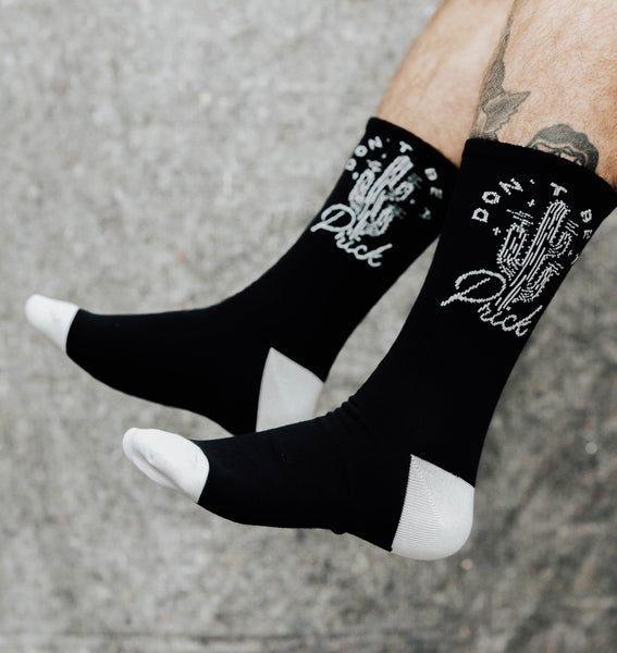 Rebel Crew Socks in White Adult